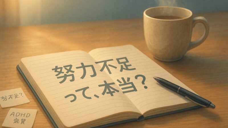 「努力不足」と言われ続けた僕がADHDラベルを知って朝が少し楽になった話 